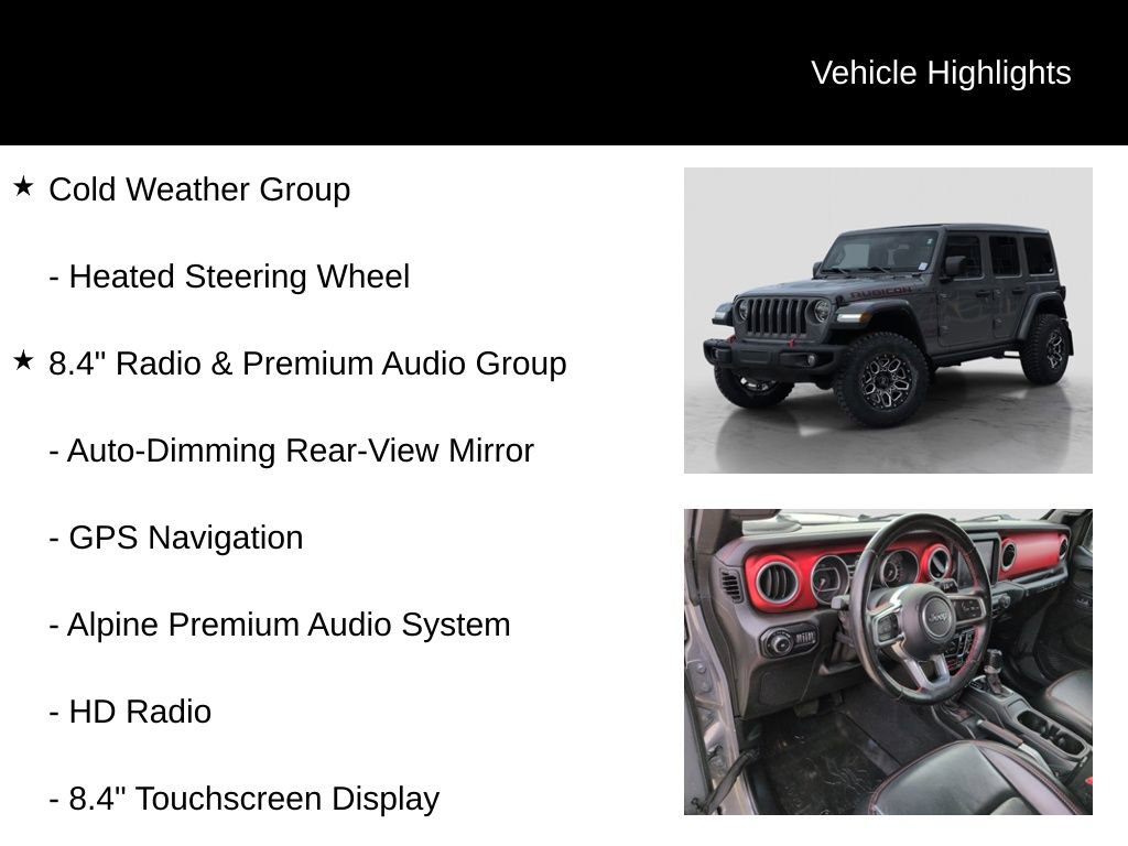 Used 2020 Jeep Wrangler Unlimited Rubicon w/ Uconnect 4C Nav & Sound Group image 10