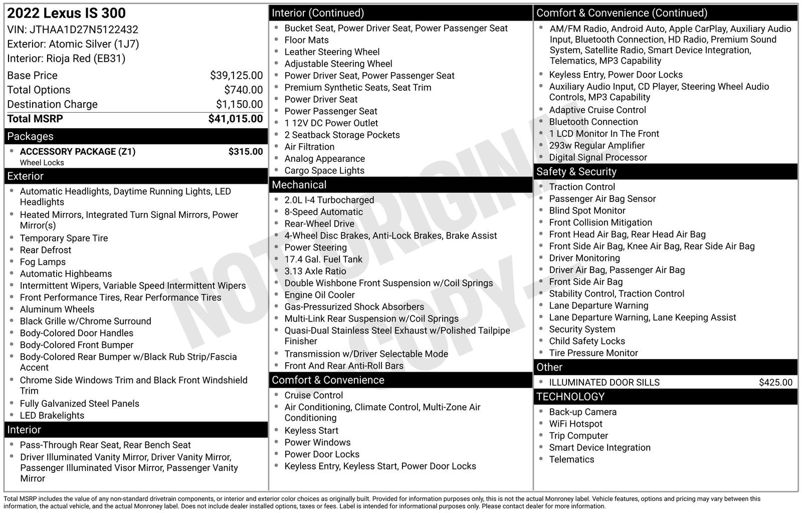 Used 2022 Lexus IS 300 w/ Accessory Package RWD image 26
