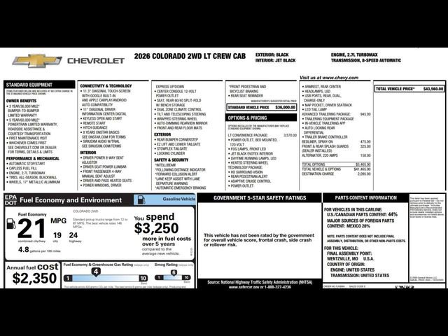 New 2026 Chevrolet Colorado Z71 w/ Technology Package image 3