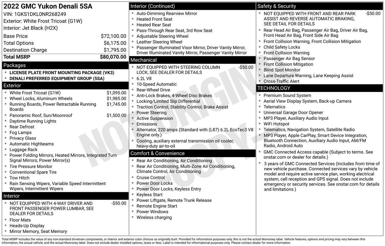 Used 2022 GMC Yukon Denali RWD image 35