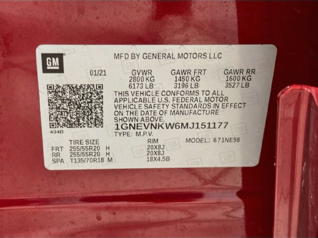 Used 2021 Chevrolet Traverse High Country w/ LPO, Floor Liner Package AWD/4WD image 30