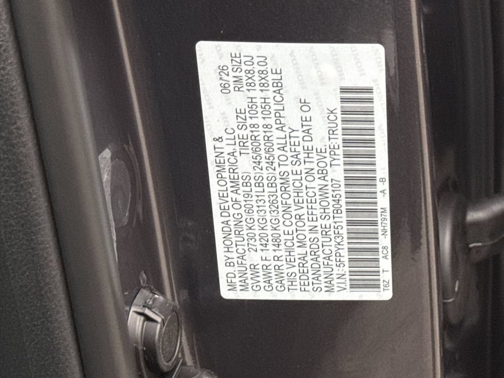 New 2026 Honda Ridgeline RTL image 27
