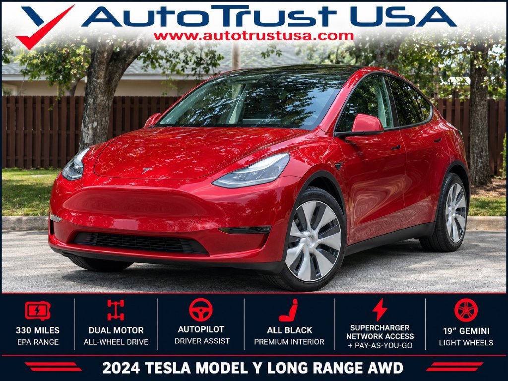 Used 2024 Tesla Model Y Long Range AWD/4WD image 1