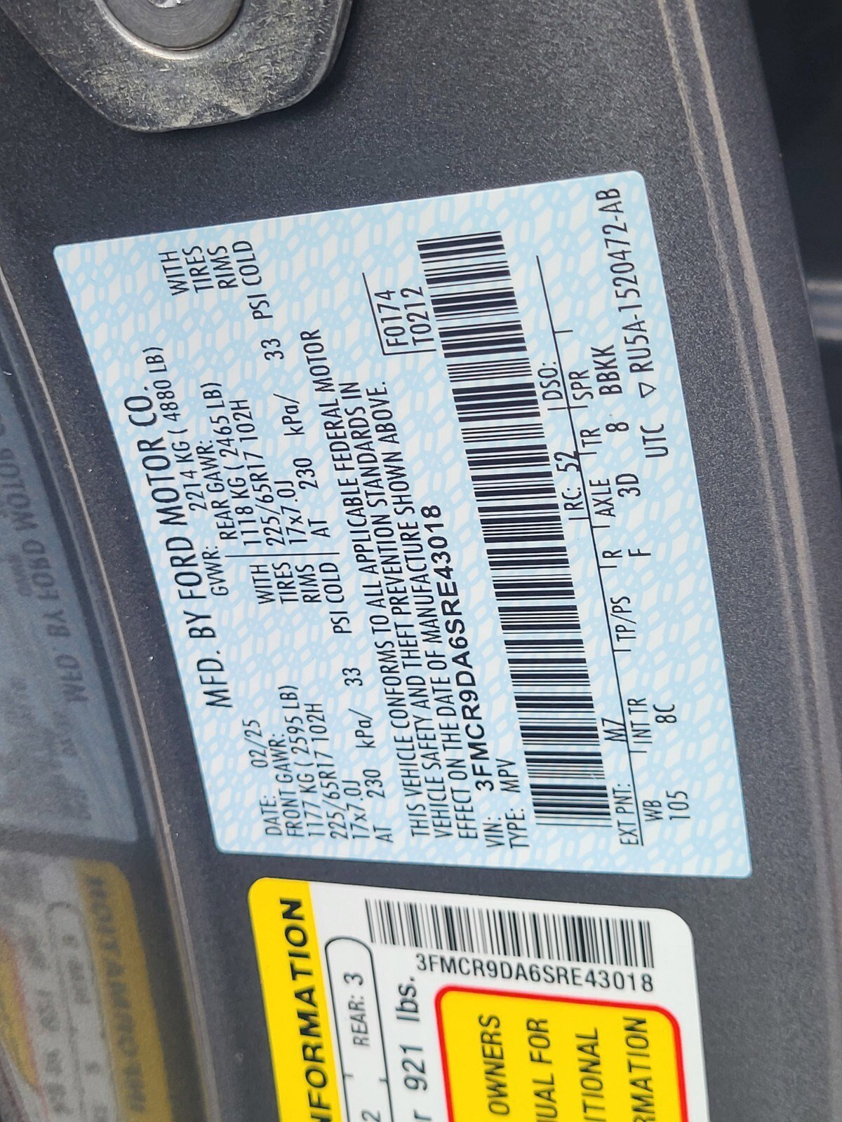 Certified 2025 Ford Bronco Sport Badlands w/ Badlands Tech Package image 35