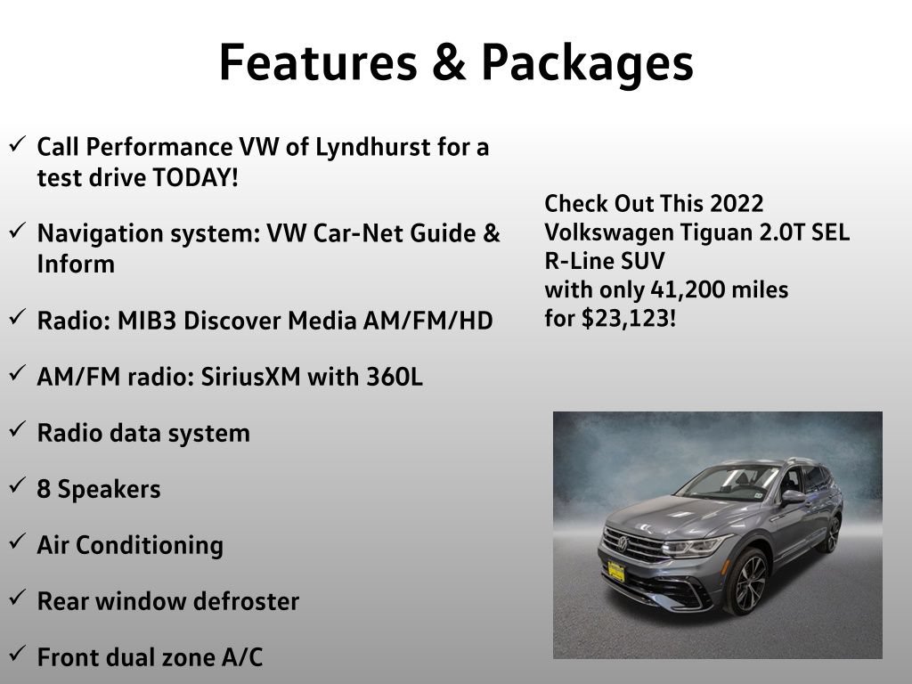 Used 2022 Volkswagen Tiguan SEL R-Line AWD/4WD image 4