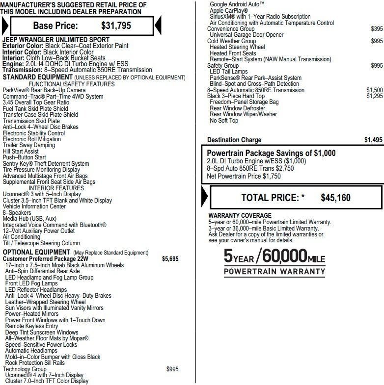 Used 2020 Jeep Wrangler Unlimited Sport image 2