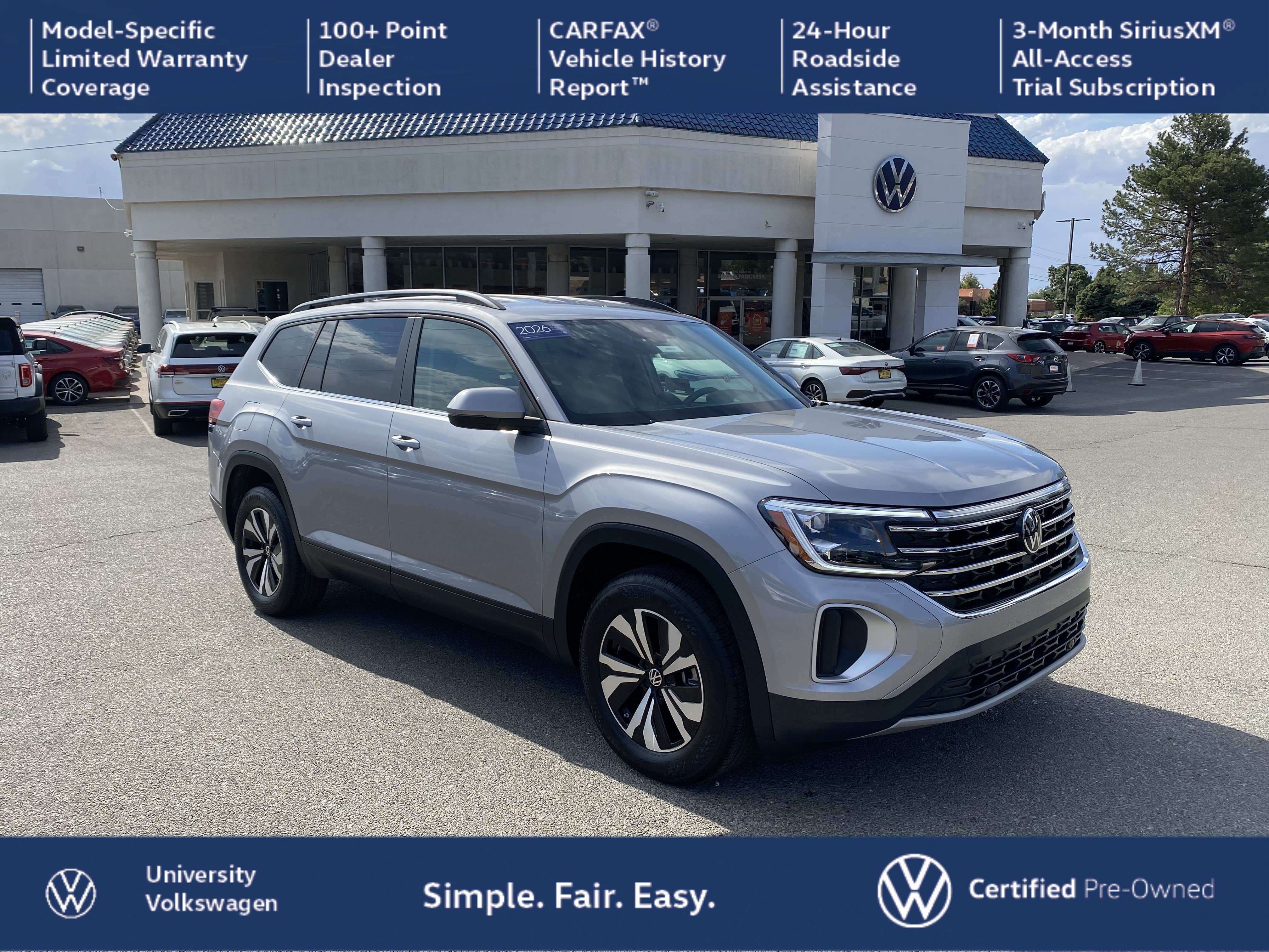 Certified 2026 Volkswagen Atlas SE AWD/4WD image 1