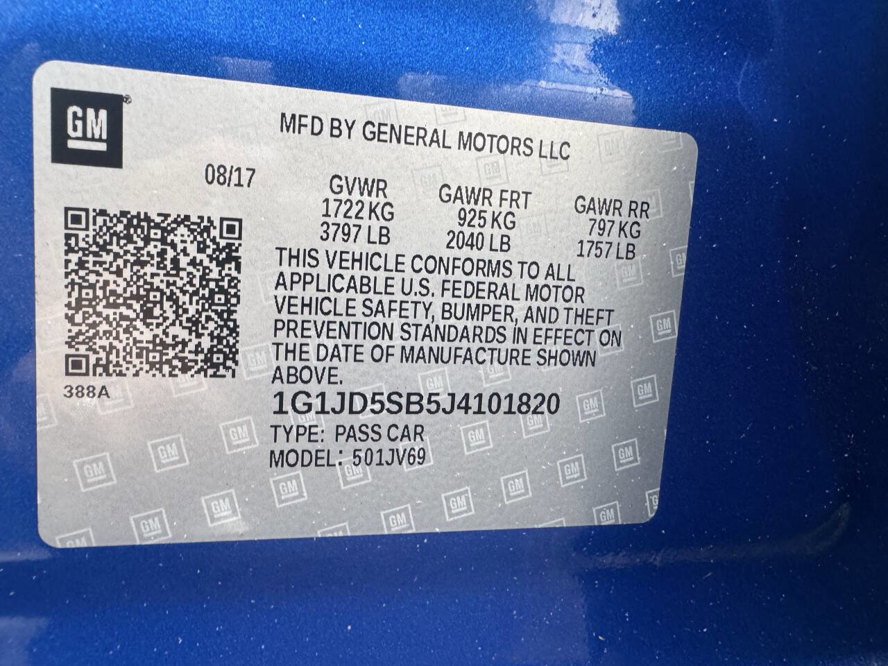 Used 2018 Chevrolet Sonic LT w/ Convenience Package FWD image 16