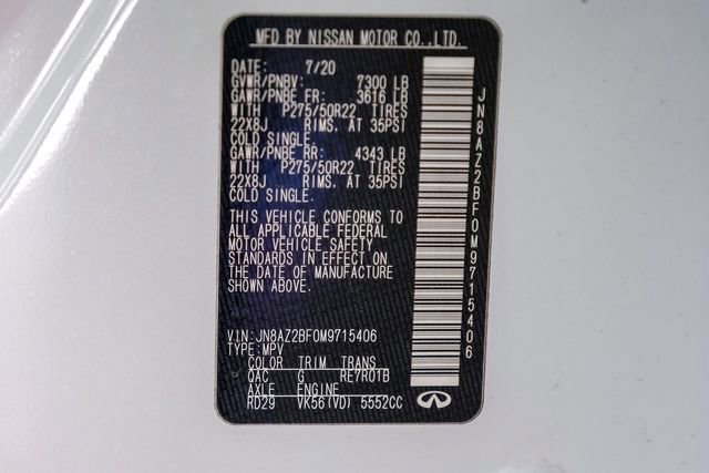 Used 2021 INFINITI QX80 Sensory w/ All-Season Package image 66