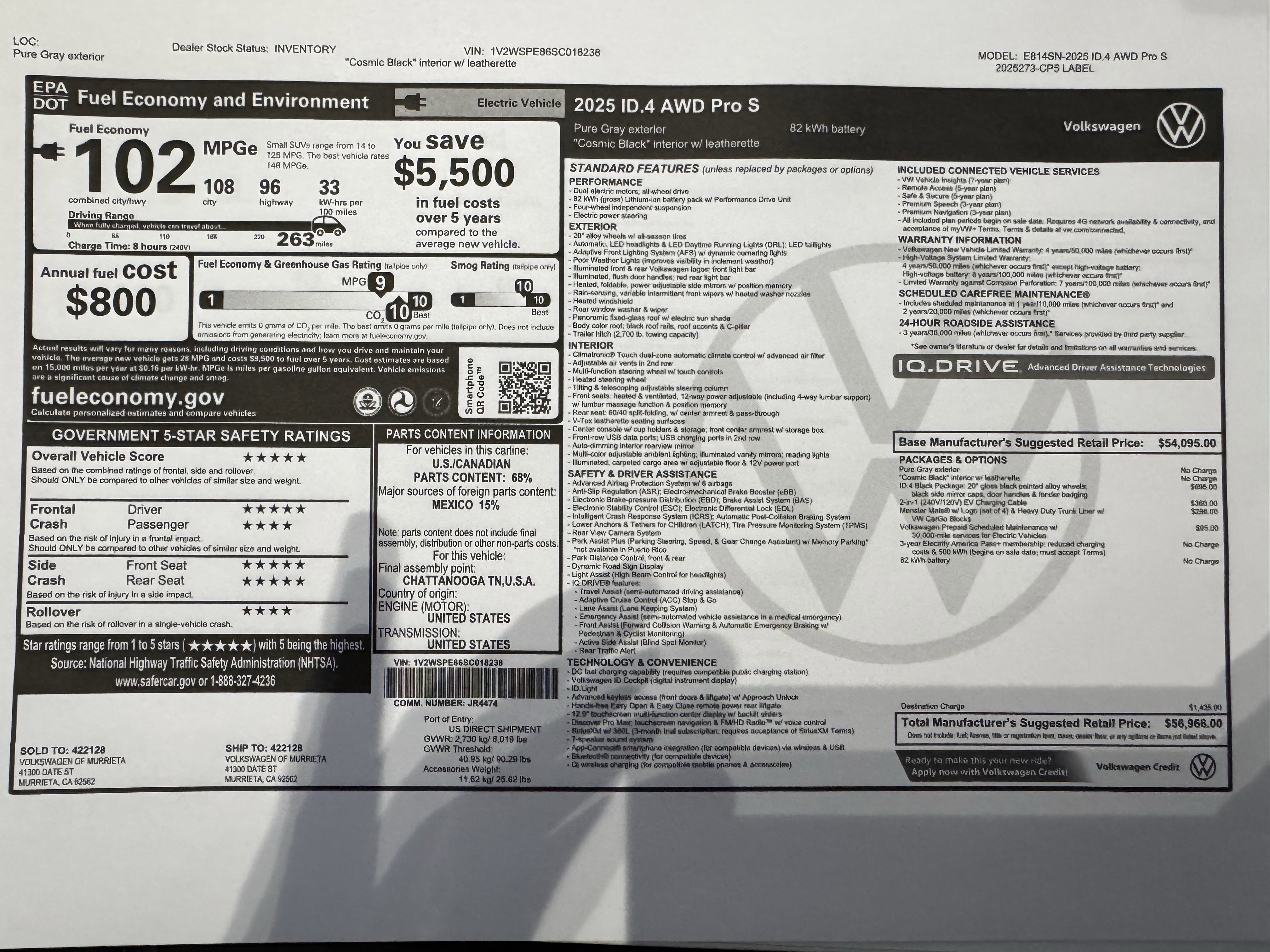 New 2025 Volkswagen ID.4 Pro S AWD/4WD image 3