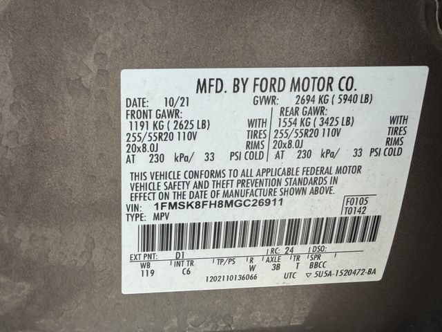 Certified 2021 Ford Explorer Limited w/ Equipment Group 301A AWD/4WD image 43