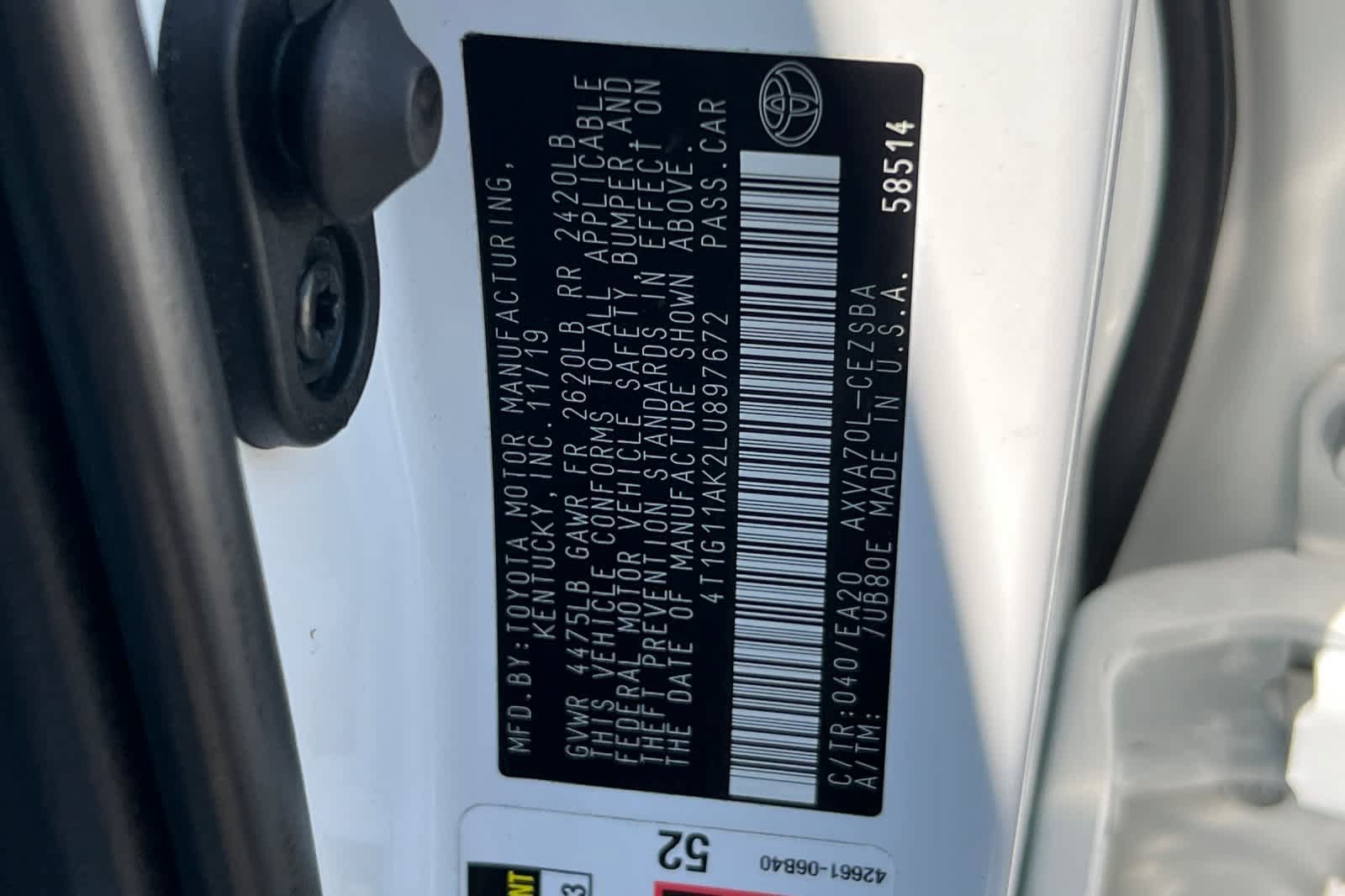 Used 2020 Toyota Camry SE w/ Carpet Mat Package FWD image 31