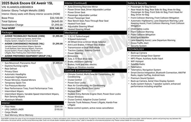 Used 2025 Buick Encore GX Avenir w/ Avenir Technology Package AWD/4WD image 46