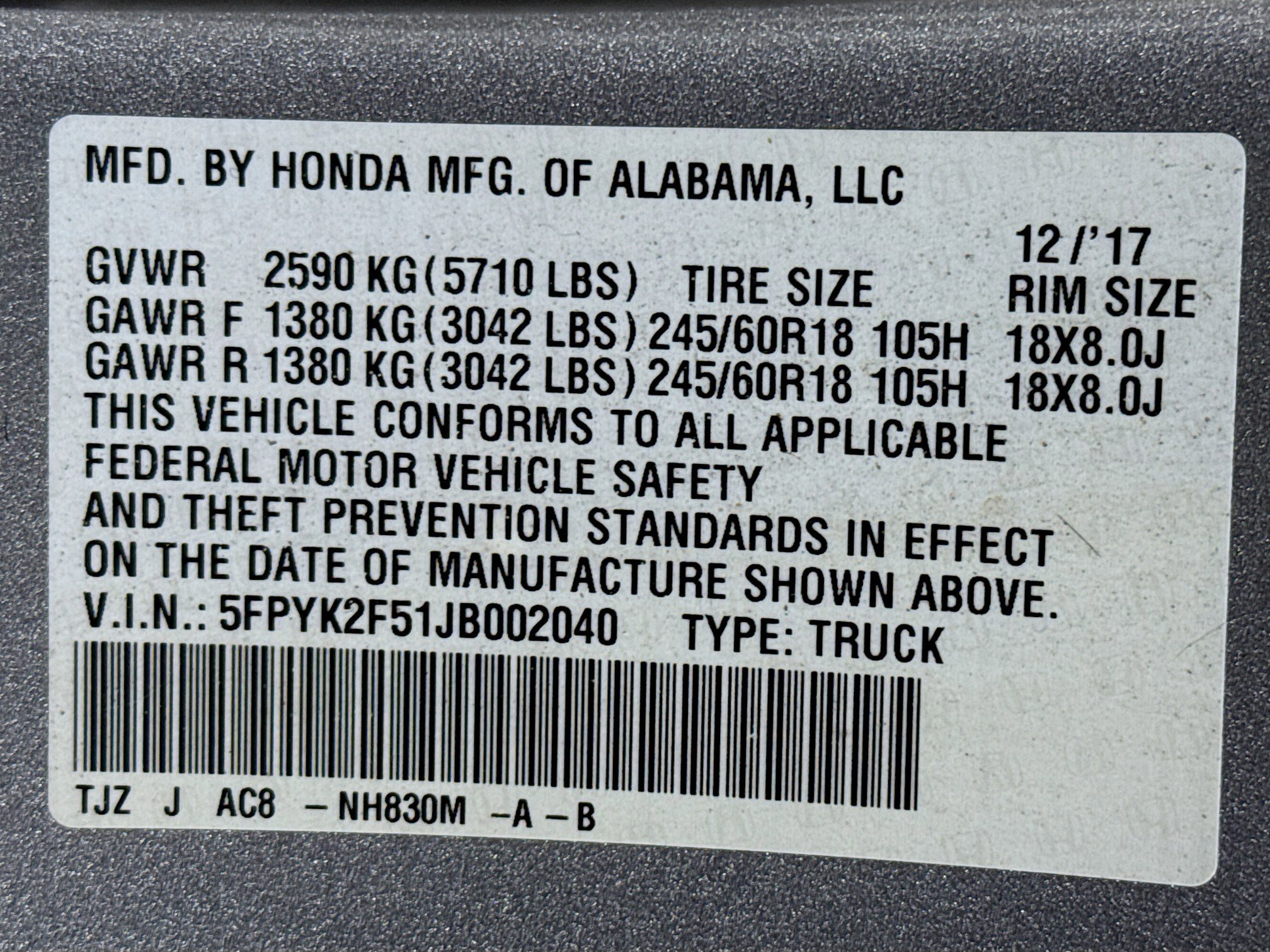 Used 2018 Honda Ridgeline RTL image 38