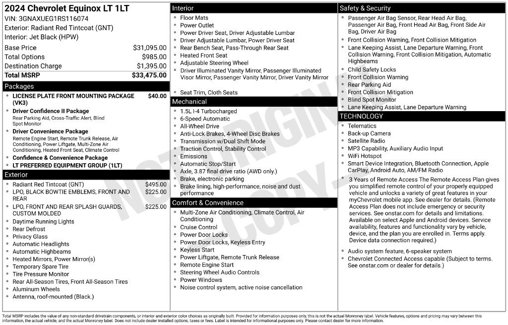 Used 2024 Chevrolet Equinox LT AWD/4WD image 34