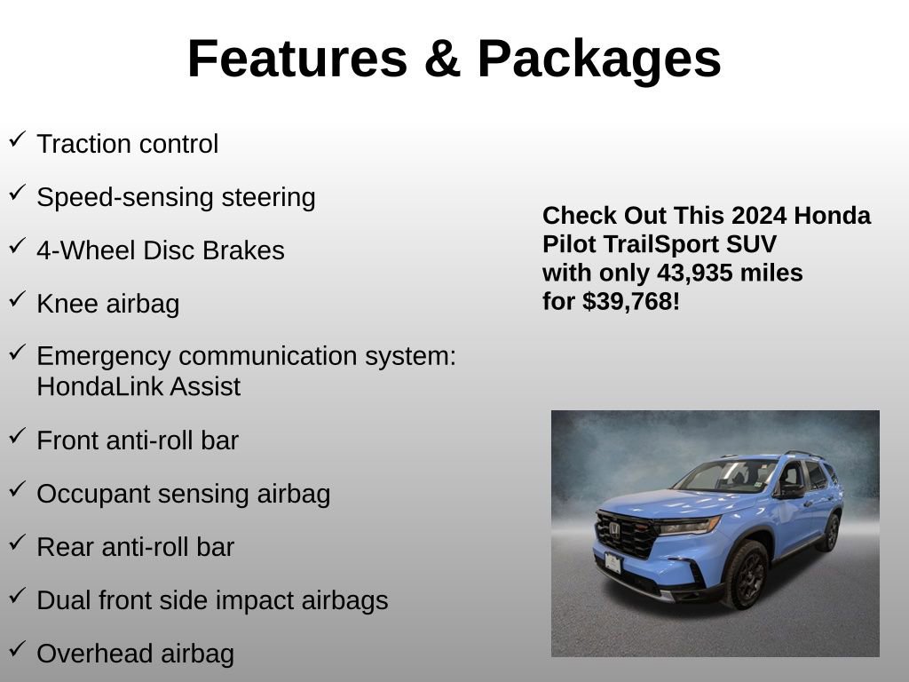 Certified 2024 Honda Pilot TrailSport image 12