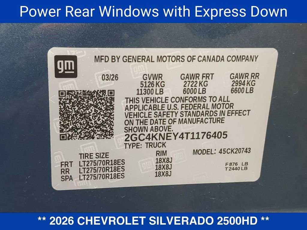 New 2026 Chevrolet Silverado 2500 LT w/ True North Edition AWD/4WD image 26