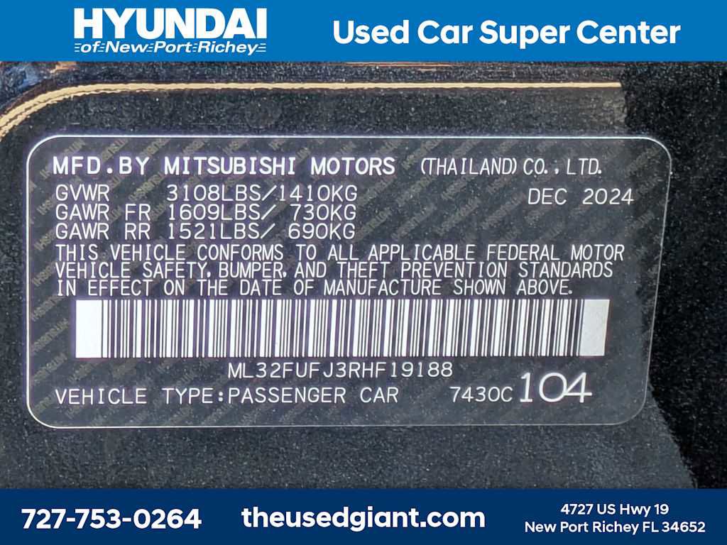 Used 2024 Mitsubishi Mirage G4 Black Edition image 13