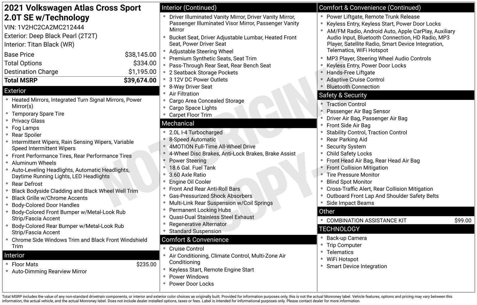 Used 2021 Volkswagen Atlas Cross Sport SE image 32