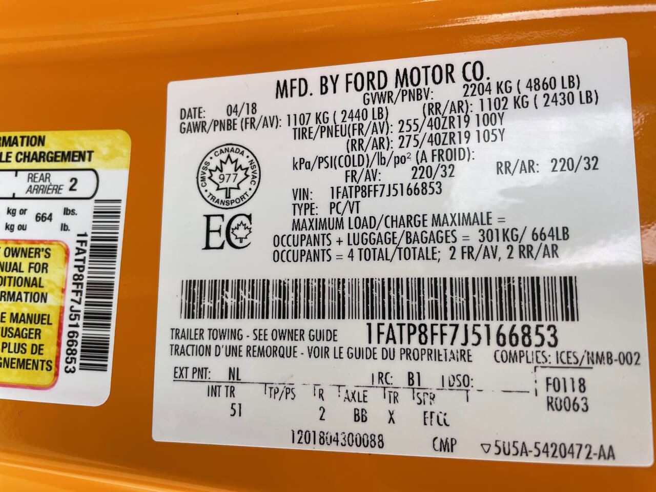 Used 2018 Ford Mustang GT Premium w/ GT Performance Package image 69