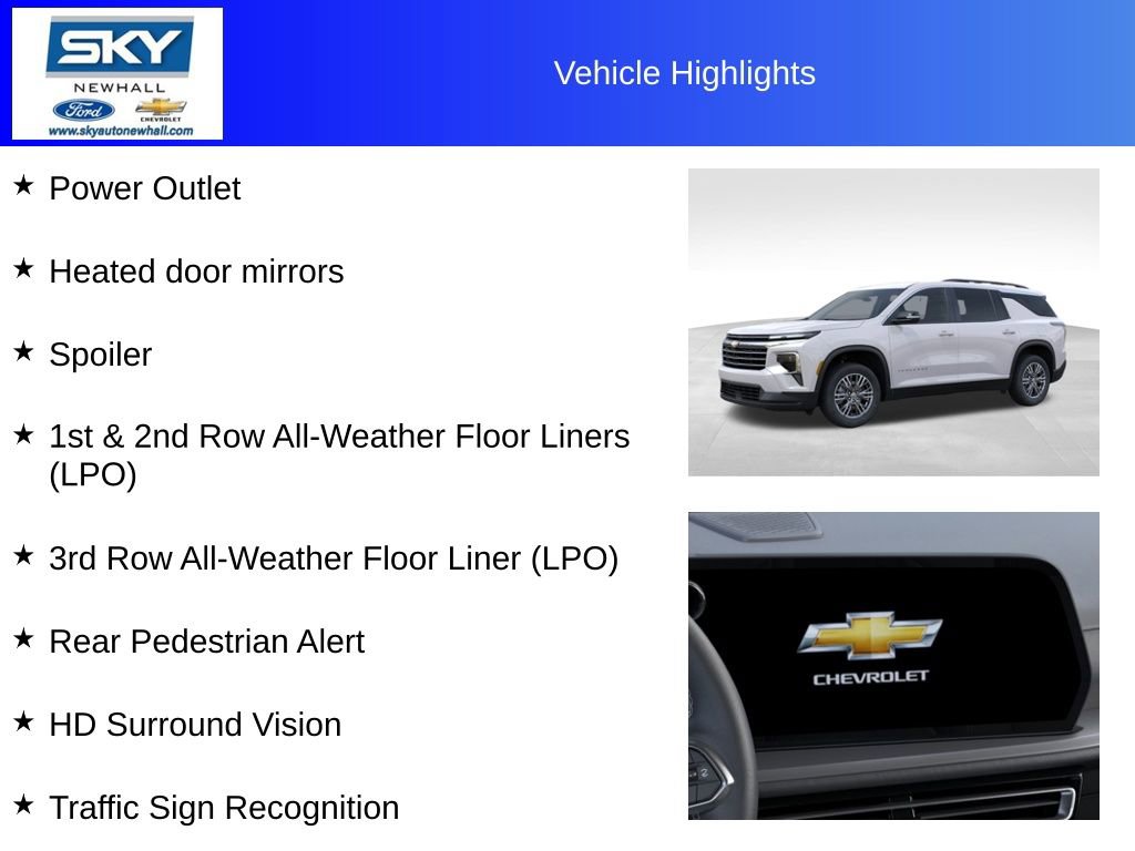 New 2025 Chevrolet Traverse LT w/ Driver Confidence Package image 26