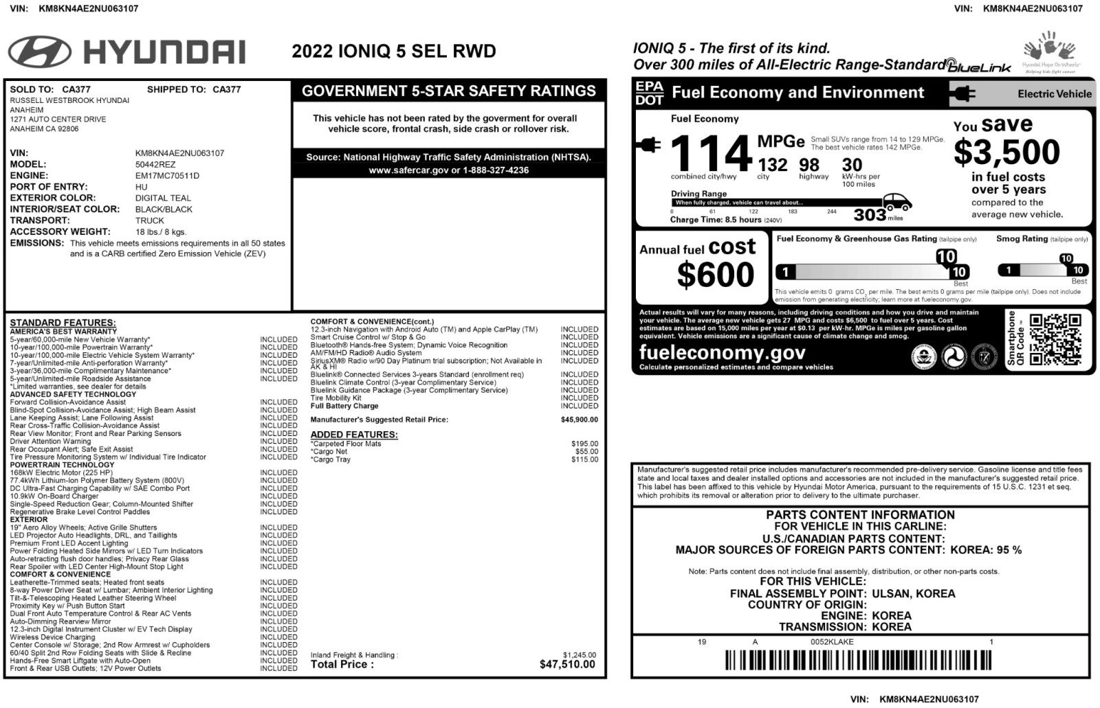 Used 2022 Hyundai Ioniq 5 SEL image 49