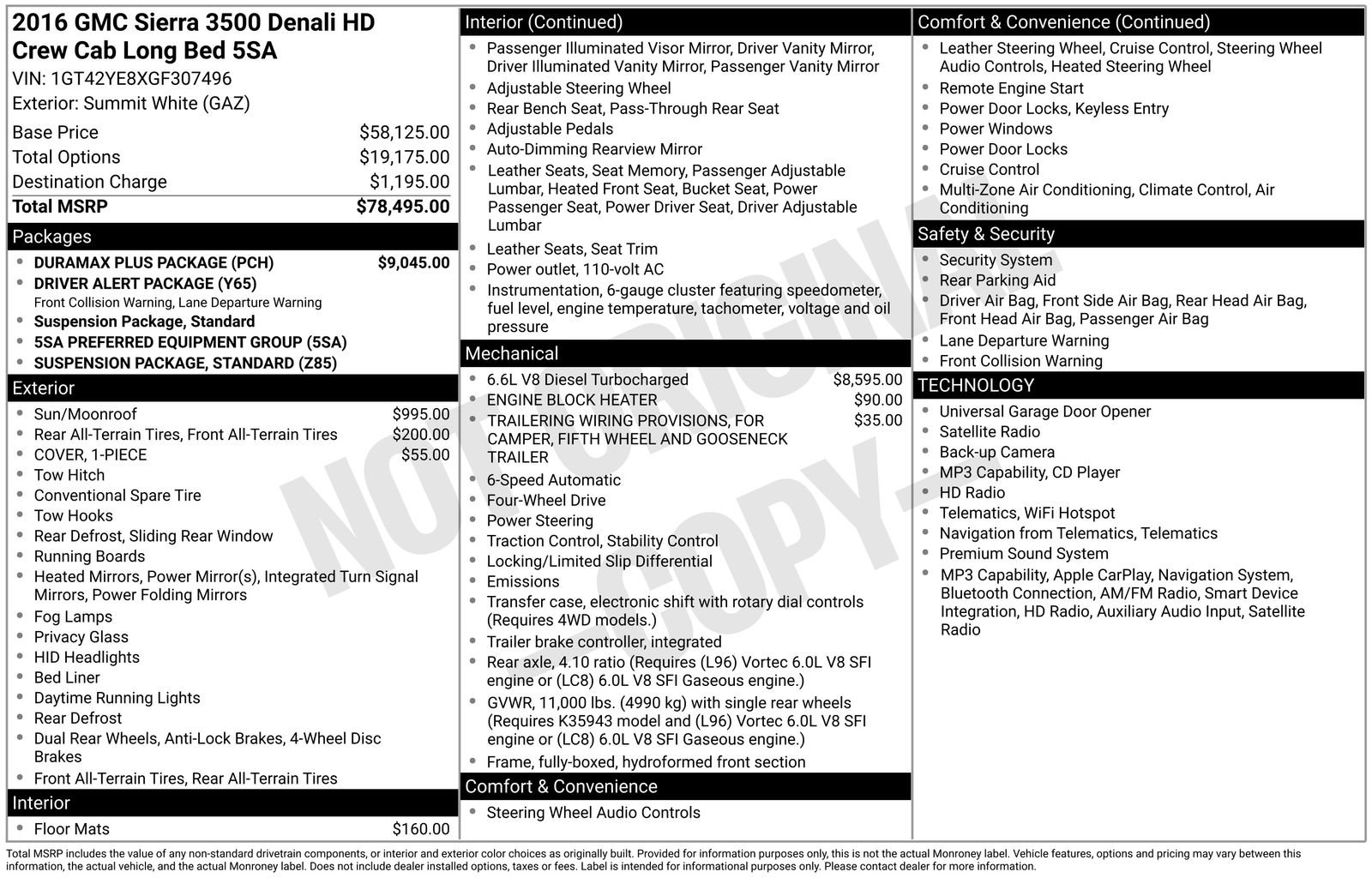 Used 2016 GMC Sierra 3500 Denali w/ Duramax Plus Package AWD/4WD image 25