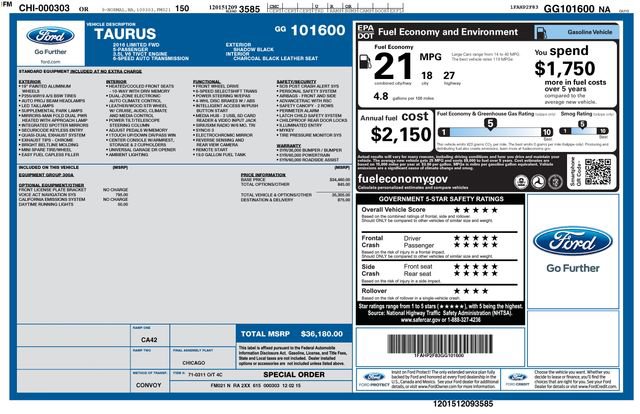 Used 2016 Ford Taurus Limited image 13