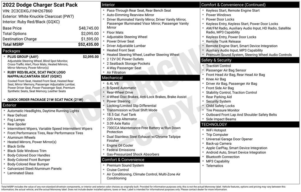 Certified 2022 Dodge Charger Scat Pack w/ Plus Group RWD image 9