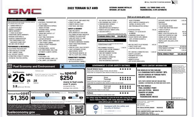 Used 2022 GMC Terrain SLT w/ Infotainment Package II AWD/4WD image 23