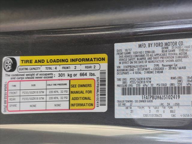 Used 2018 Ford Mustang Convertible w/ Equipment Group 101A RWD image 12