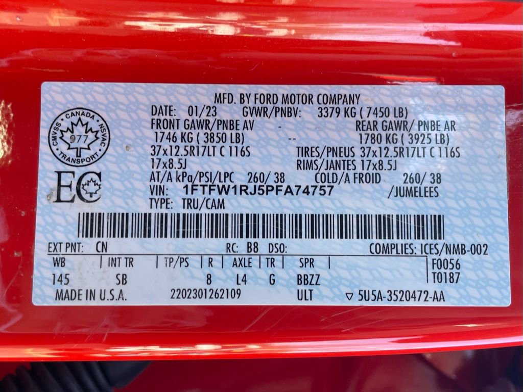 Used 2023 Ford F150 Raptor w/ Equipment Group 802A Raptor R image 17