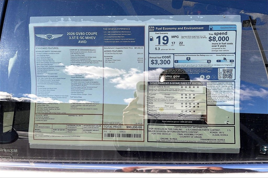 New 2026 Genesis GV80 3.5T e-SC image 14