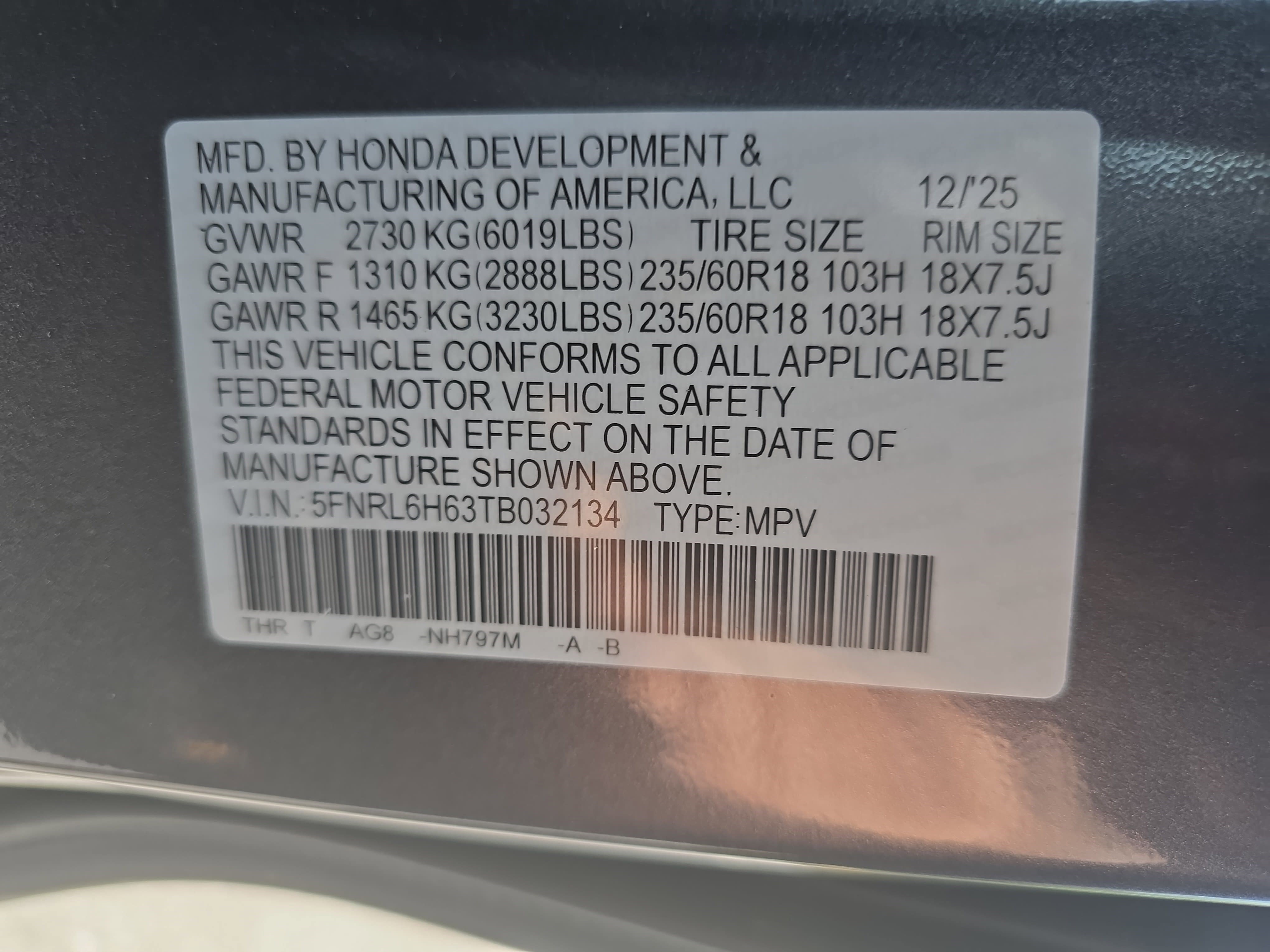 New 2026 Honda Odyssey EX-L image 37