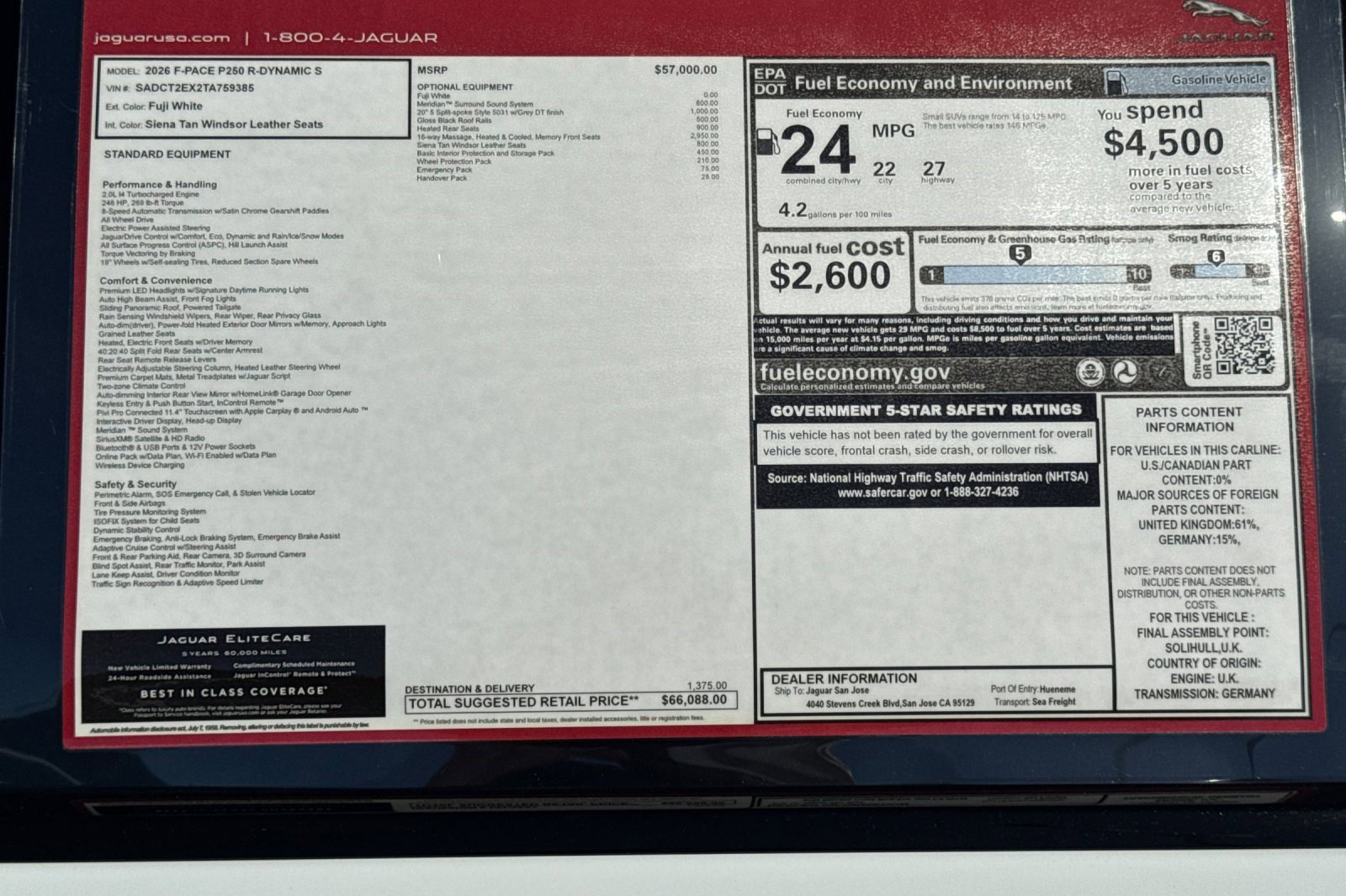 New 2026 Jaguar F-PACE R-Dynamic S image 30