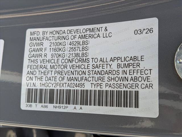 New 2026 Honda Accord EX-L image 19