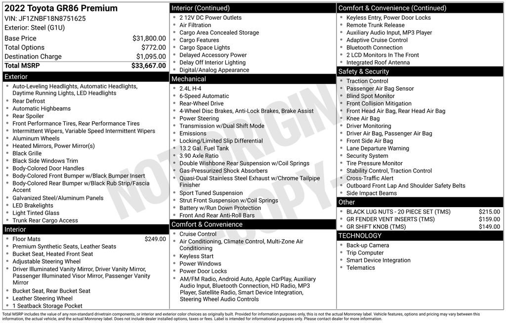 Used 2022 Toyota GR86 Premium image 26