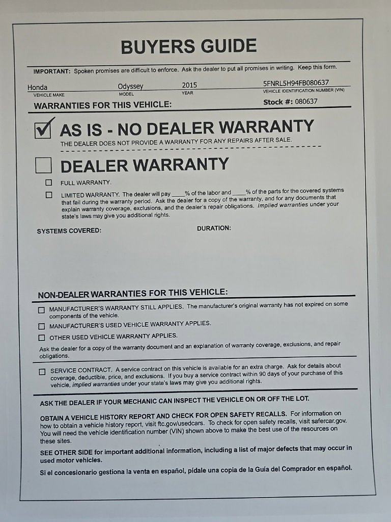 Used 2015 Honda Odyssey Touring image 29