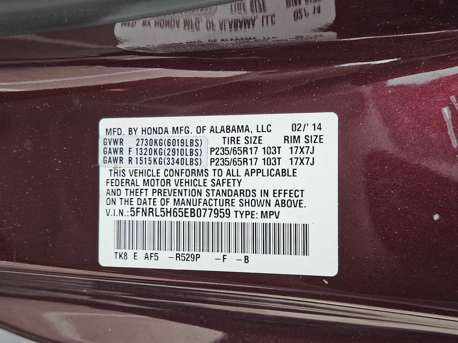 Used 2014 Honda Odyssey EX-L image 34