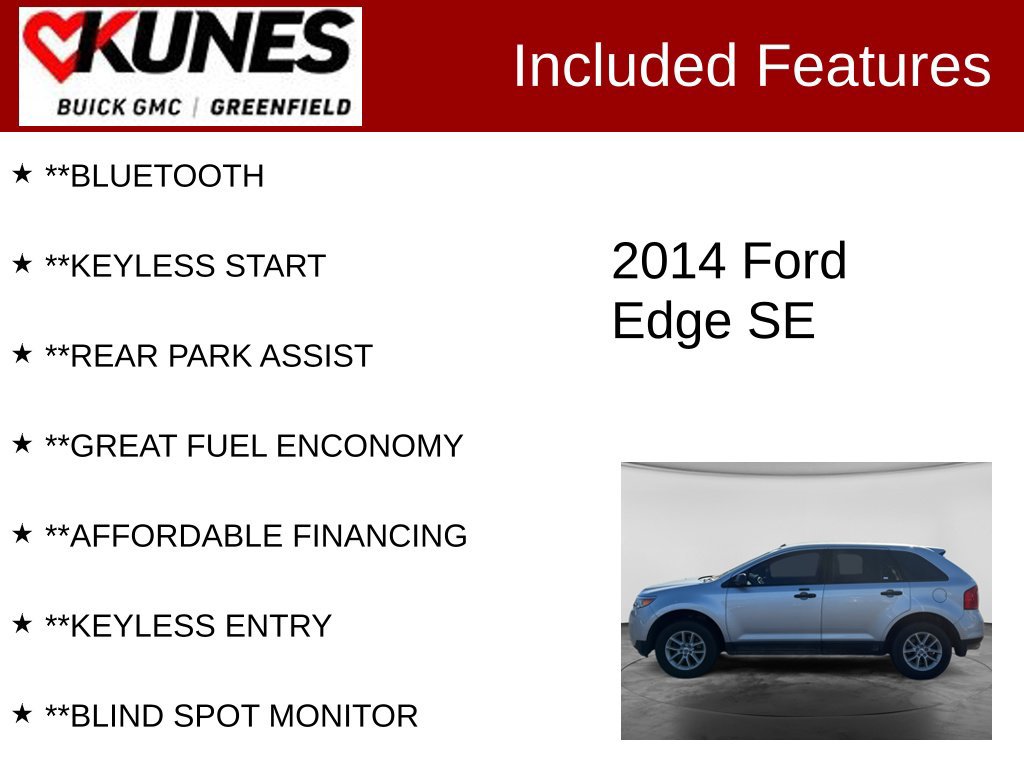 Used 2014 Ford Edge SE w/ Equipment Group 101A FWD image 2