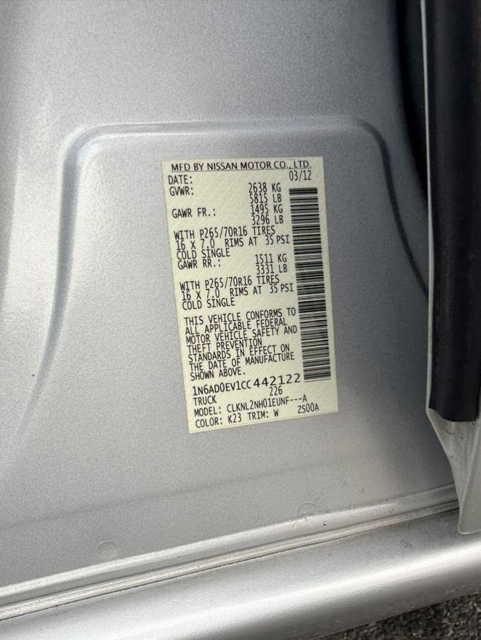 Used 2012 Nissan Frontier SV w/ SV Premium Utility Pkg AWD/4WD image 31