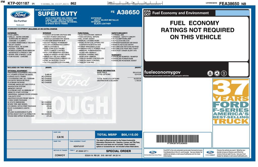 Used 2015 Ford F350 Platinum AWD/4WD image 2