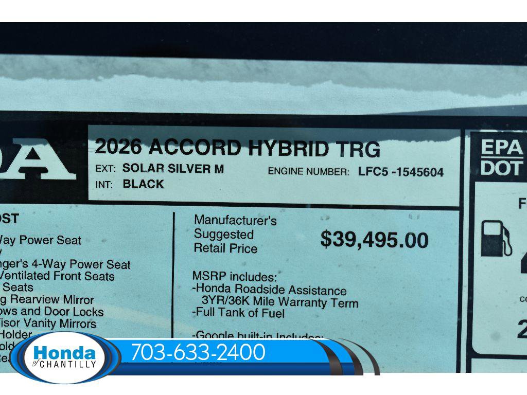 New 2026 Honda Accord Hybrid Touring image 39