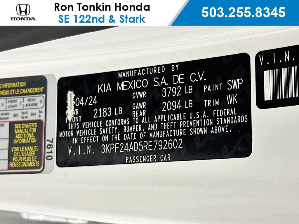 Used 2024 Kia Forte LXS FWD image 31