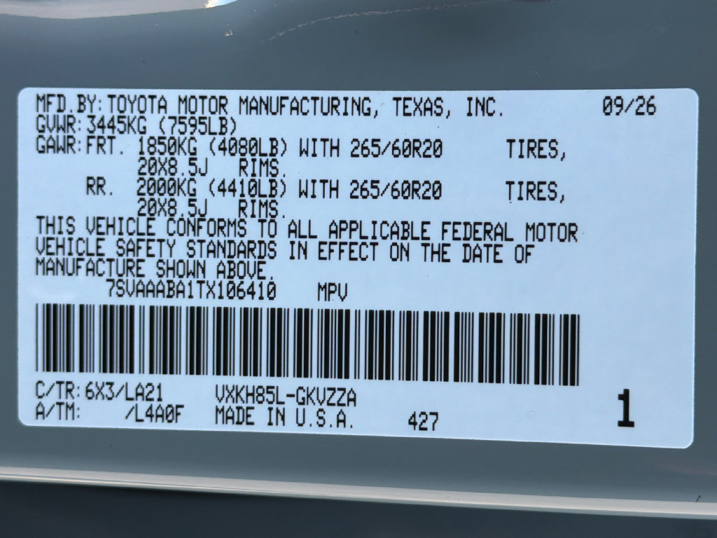 New 2026 Toyota Sequoia Platinum AWD/4WD image 39