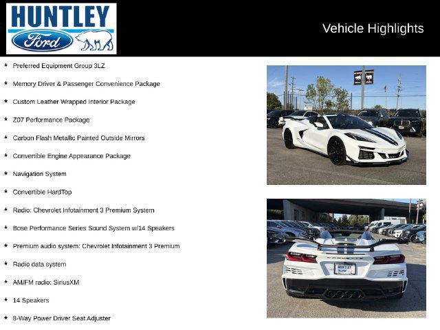 Used 2024 Chevrolet Corvette Z06 w/ Z07 Performance Package RWD image 2