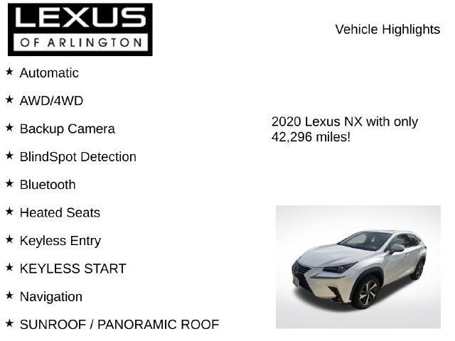 Used 2020 Lexus NX 300 AWD w/ Premium Package image 8