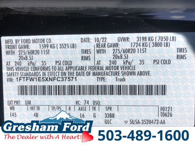 Used 2022 Ford F150 XLT w/ Equipment Group 302A High image 63