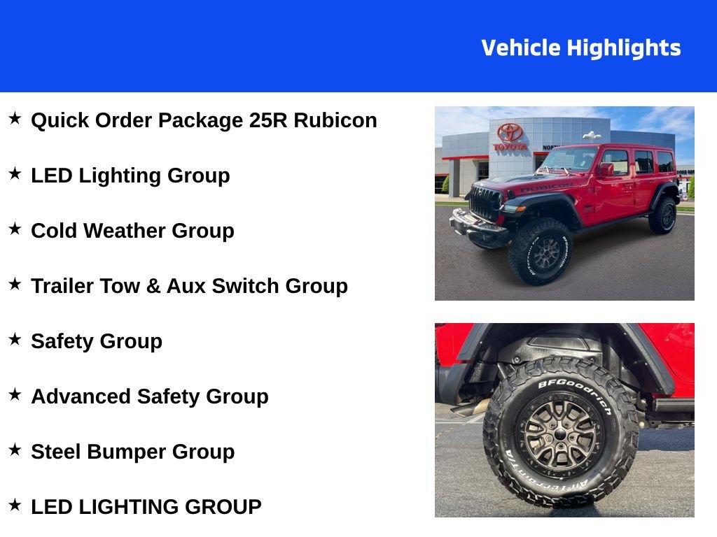 Used 2023 Jeep Wrangler Unlimited Rubicon w/ Steel Bumper Group AWD/4WD image 4
