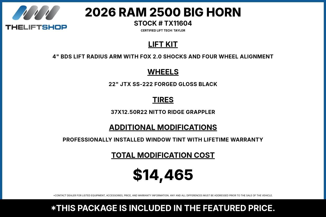 Used 2026 RAM 2500 Big Horn AWD/4WD image 2